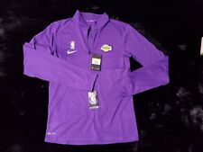 NBA Official LAKERS Purple Pullover Jacket DriFit Mens Size S 