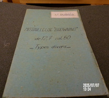 manuel mitrailleuse browning de 12,7 type divers  no casque  US 1943