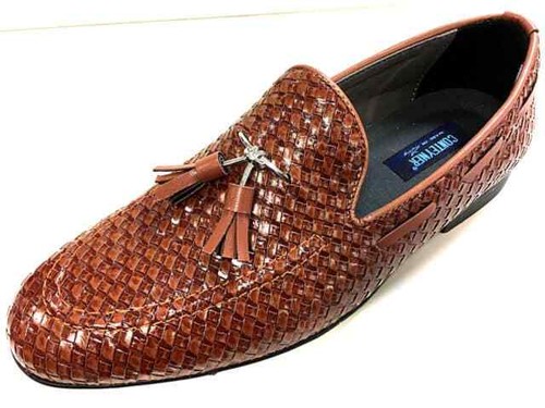 Mocassin loafer marron tressé - mocassin,