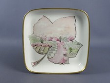 Plateau Centre de Table Céramique Hutschenreuther Germany Peinte à la Main Rétro