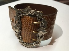 Bracelet manchette/ceinture lézard