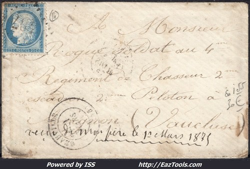 France 60c sur lettre gc - sur,