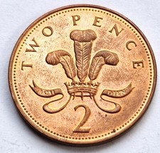 Pièce de monnaie 2 pence Elizabeth II "3e effigie" 1997 Royaume-Uni