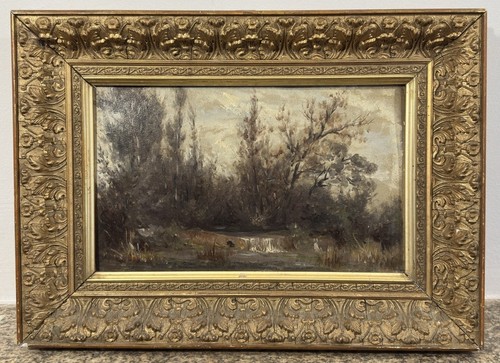 Huile sur carton - fort,