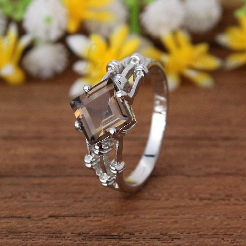 Bague quartz fumé en - en,