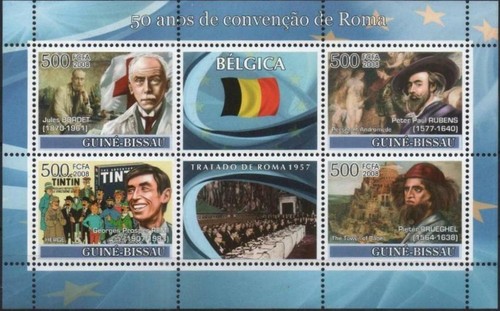 Guinee bissau bloc 2008 herge - bloc,