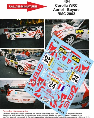 Decals ref 0404 - 1/43, toyota