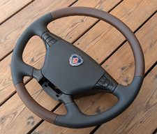 Volant CUIR NEUF pour camion Scania P G R série T 2004-2017 NOIR MARRON