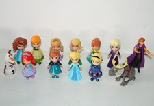 Lot de figurines posables Mini poupées plastique REINE DES NEIGES FROZEN DISNEY
