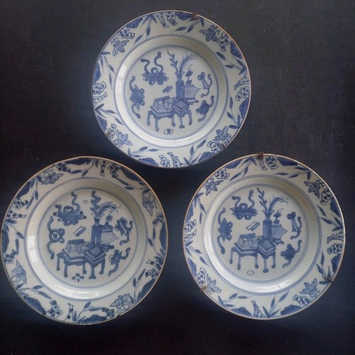Assiettes bleu blanc - 3,