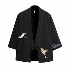 Expédié de Paris - Haut Veste Kimono Japonais Traditionnel Homme Epais Coton 