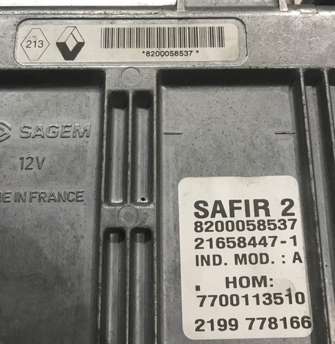 Calculateur décodé safir - décodé, 2
