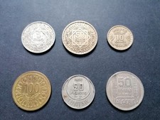 Lot De 6 Pièces Etrangères. Maroc, Tunisie, Algérie. A Étudier. Petit Prix. 1e. 