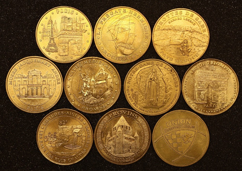 Lot jetons touristiques - lot, 10