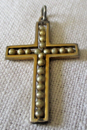 Ancien pendentif croix couleur - pendentif,