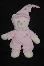 ? Doudou ours rose Baby Bear GIPSY TOYS lune jaune  30 cm peluche Etat NEUF