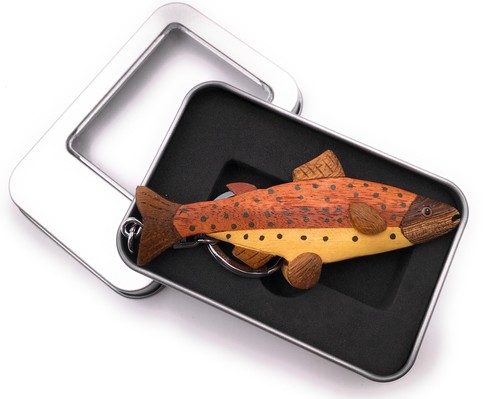 Porte clés bois poisson - poisson, mer