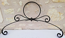 Fronton rosace volute porte enseigne en fer forgé