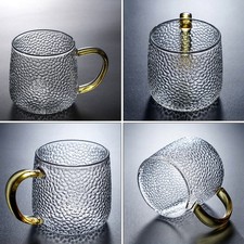  Tasse à thé en verre de style japonais petit bol à thé transparent résistant à