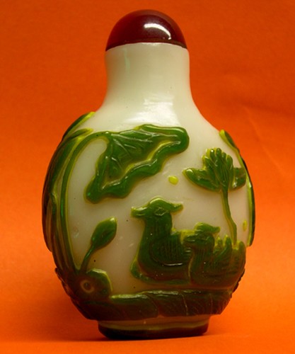 Tabatière chinoise décor - tabatière,
