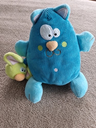 Doudou chat bleu avec - , souris