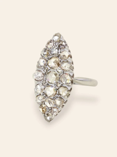 Bague marquise blanc - bague,