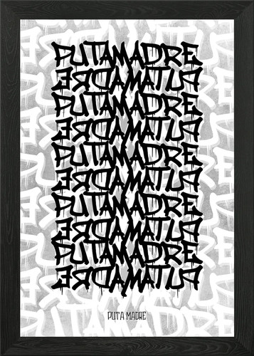 Puta madre framed wall art - madre,