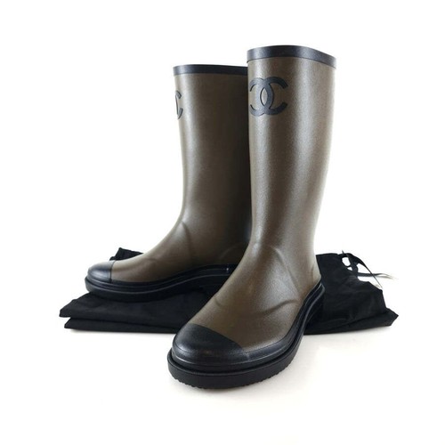 Chanel rubber rain boots - rain,