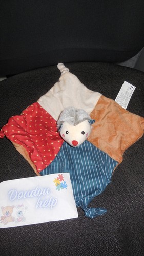 Doudou plat hérisson rouge - doudou,