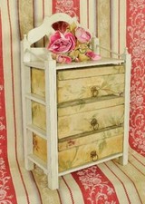 Fabuleuse armoire ancienne française en bois, tiroirs boîte boudoir textile, vers 1900