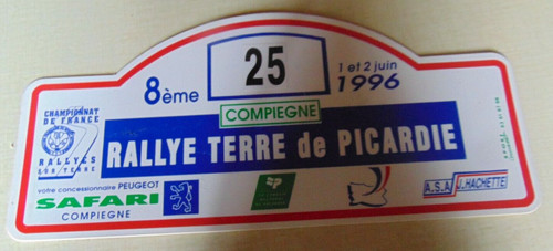Plaque rallye è - rallye,