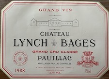Étiquette Château Lynch Bages 1988 - 75 cl