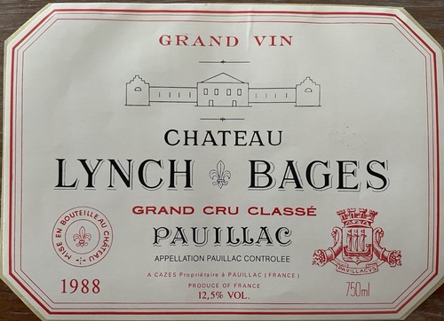 étiquette château lynch - Étiquette,