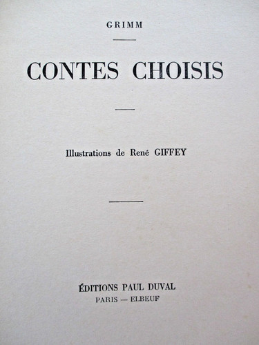Grimm contes choisis - contes, ed