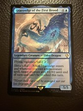 Mtg FIC Final Fantasy — Hraesvelgr of the First Brood —NM SURGE FOIL
