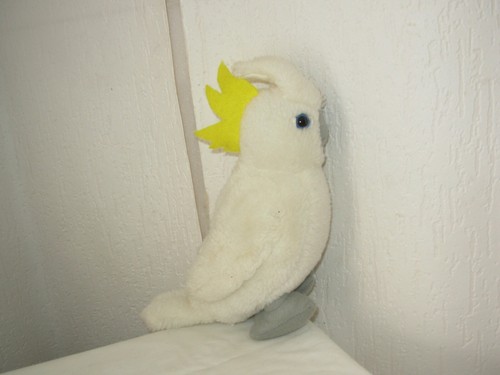 Peluche cacatoès 26cm - peluche,