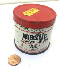 ANCIENNE BOITE PUBLICITAIRE MASTIC LHOMME LEFORT