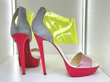 RARE 975€ Louboutin Dufoura 42 150mm 15cm Yellow RED  high heel