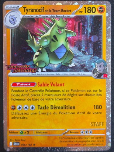 Carte pokémon tyranocif team - carte,
