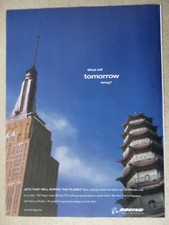 5/2000 PUB BOEING 777 AIRLINER NEW-YORK EMPIRE STATE BUILDING SINGAPORE AD