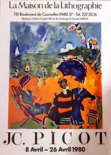 Affiche lithographie Jean-Claude PICOT - LA MAISON DE LA LITHOGRAPHIE PARIS 1980