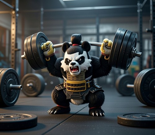 Fitness panda patch pvc - patch, ou