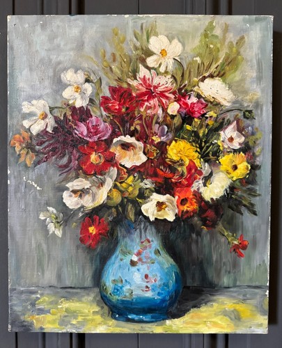 Huile sur toile nature morte