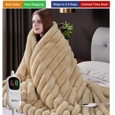 Heated Blanket Full Size, Faux