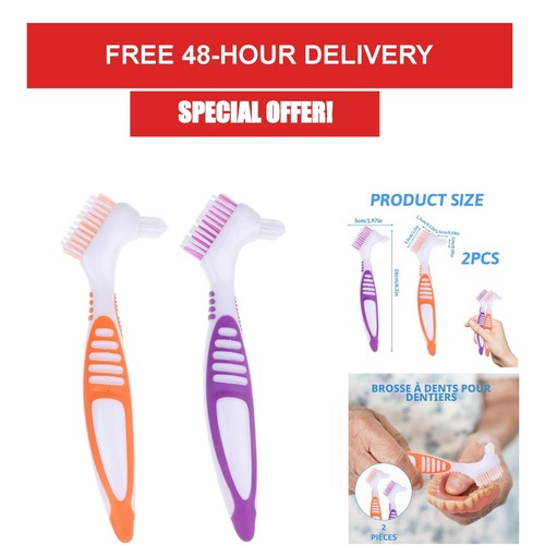 Brosse dentier double face - à,
