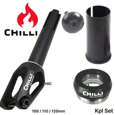 Chilli Pro Scooters Slim Cut Stunt-Scooter Fourche HIC Kit + Casque Noir