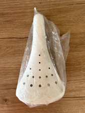 Pièces de vélo rétro GES selle blanche - Made in Spain L : 265 mm L : 125 mm