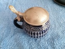 Sucrier En Etain Et Céramique