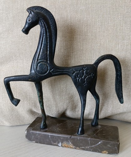 Ancienne sculpture cheval - sculpture, grec