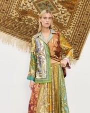 Alemais Clemenza Joint Boutons-Avant Soie Chemise Taille US 4 Au 8